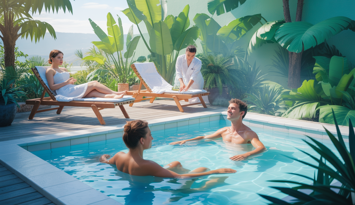 Station thermale de Balaruc-les-Bains au printemps 2025