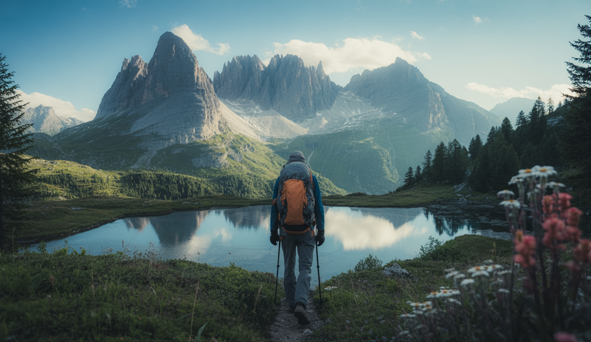 Vue panoramique du parc naturel des Écrins dans les Hautes-Alpes