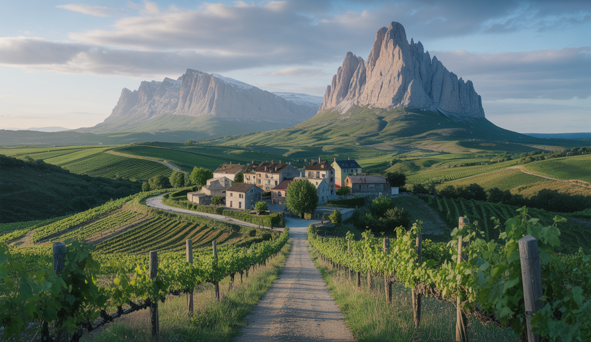 Paysage naturel du Hameau de Saparale en Corse et du Pays des Écrins dans les Hautes-Alpes