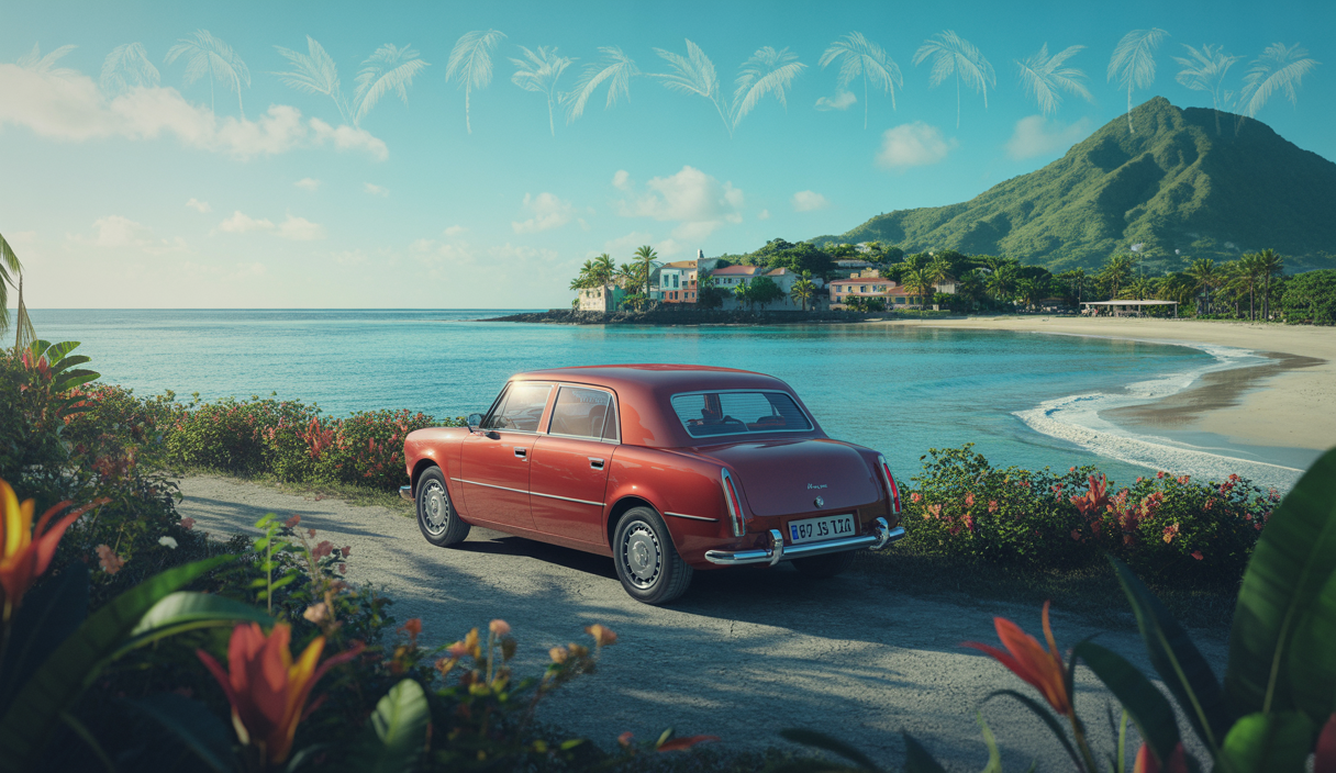 Voiture de location en Martinique prête pour l'exploration de l'île magnifique