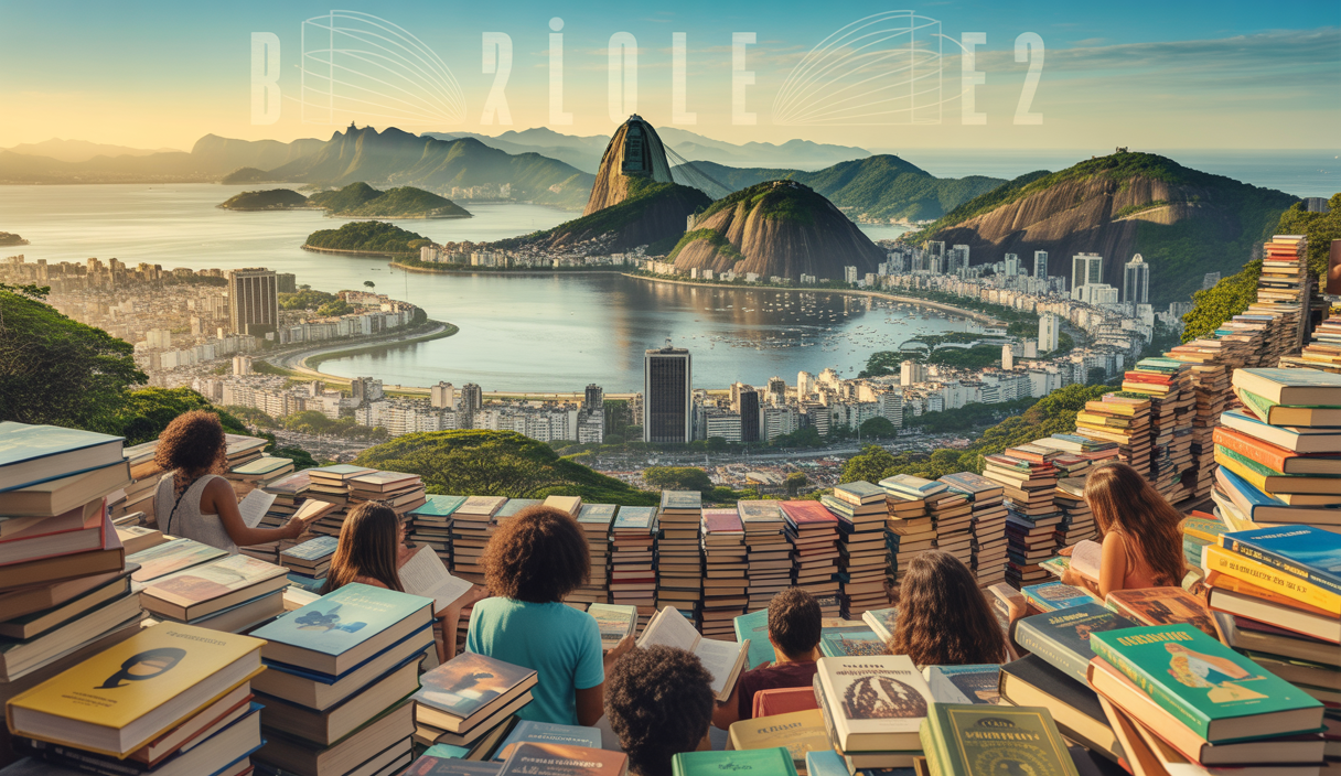 Vue spectaculaire et colorée de Rio de Janeiro, vibrant avec l'âme littéraire.