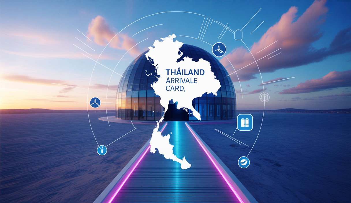 Illustration de la Thailand Digital Arrival Card remplaçant le formulaire TM6