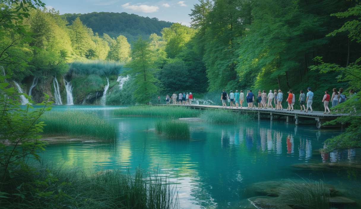Vue pittoresque des Lacs de Plitvice en Croatie