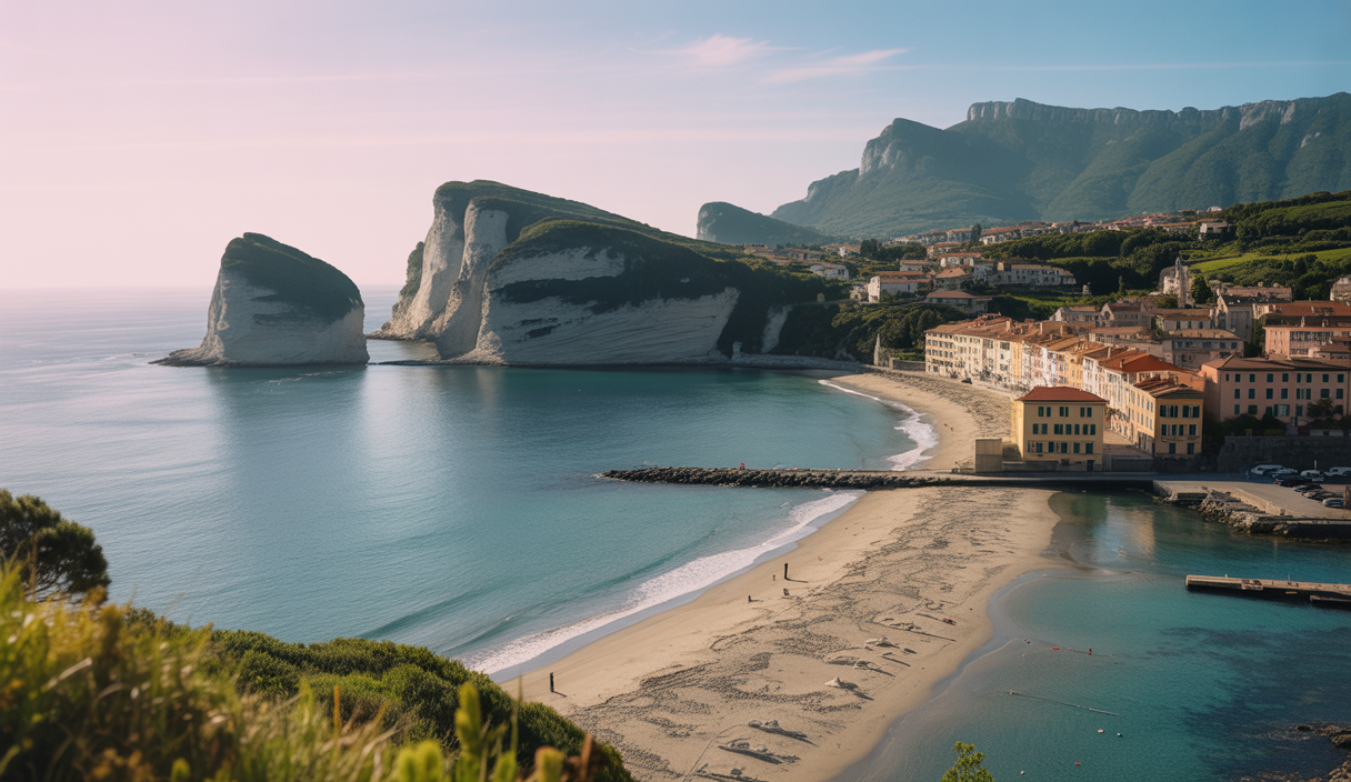 Vue panoramique des merveilles de la Corse du Sud, mettant en valeur Bonifacio, Ajaccio, plages et villages perchés.