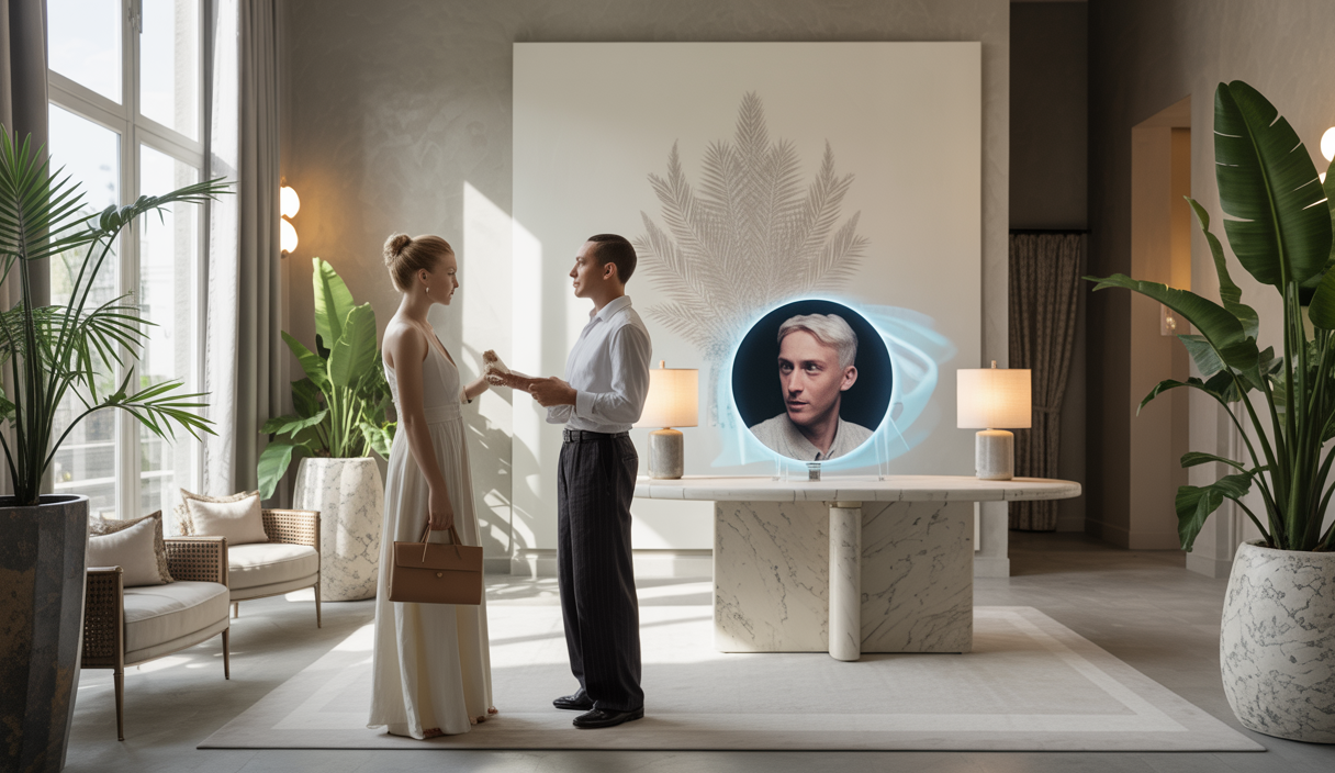 Tendances de l'hôtellerie de luxe en 2025, alliant hyperpersonnalisation et IA.