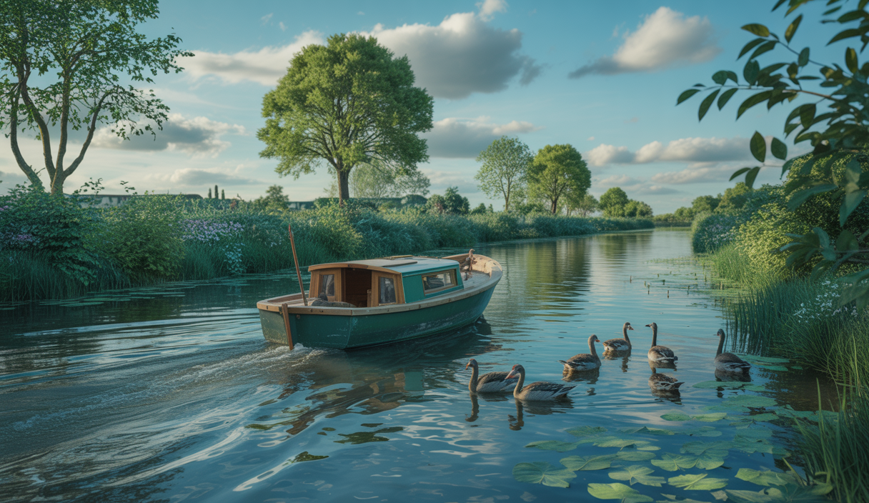 Visualisation du tourisme fluvial en France, mettant en avant les canaux et la durabilité