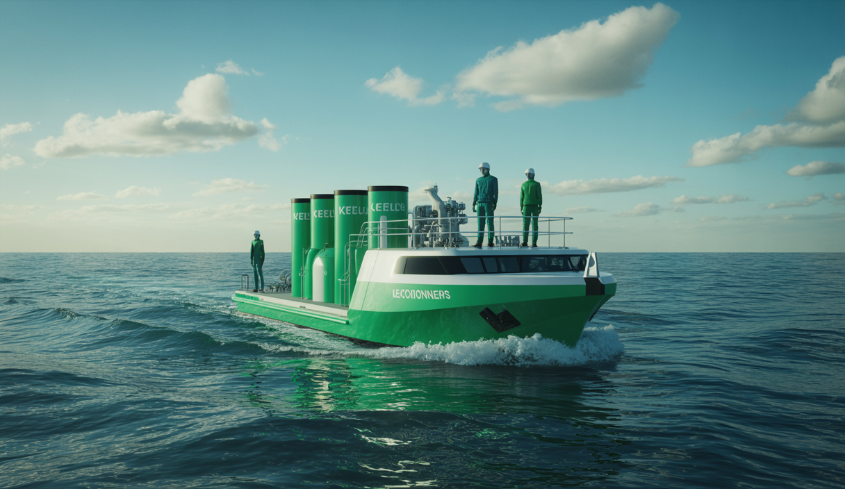 Transition écologique dans le secteur maritime avec biocarburants et hydrogène